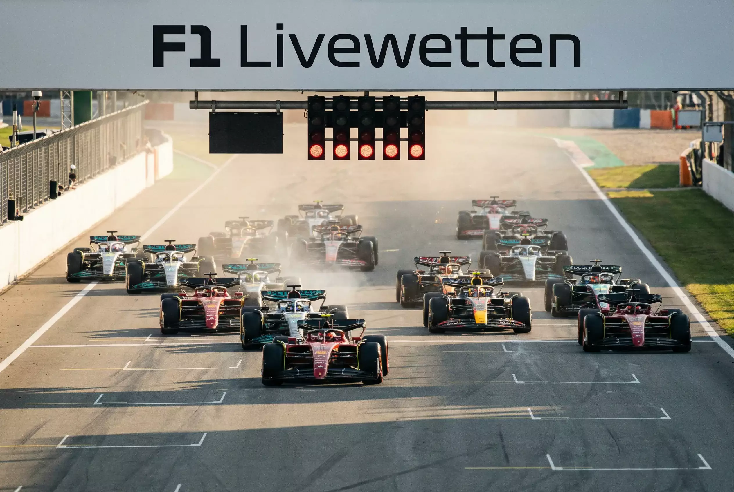 Formel 1 Livewetten – Startampel erlischt und F1-Boliden beschleunigen beim Rennstart