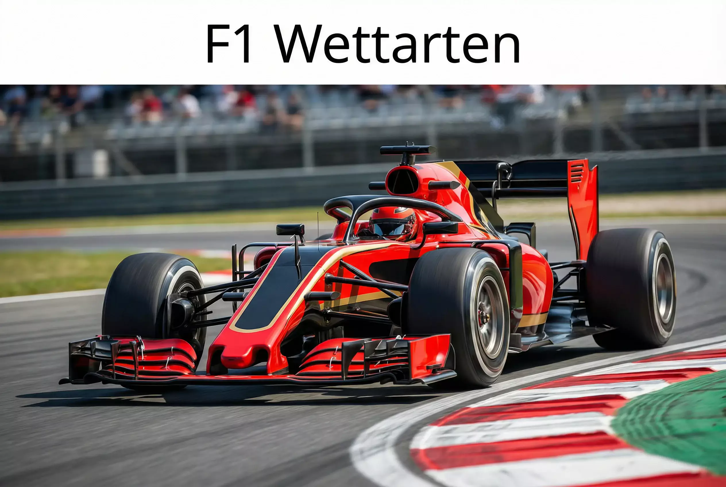 Formel 1 Wettarten – Rennbolide auf der Strecke als Symbol für vielfältige F1-Wettmöglichkeiten